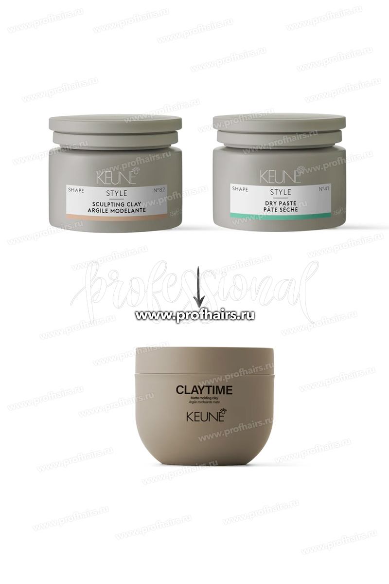 Keune Style Claytime Матовая глина для укладки волос 100 мл.