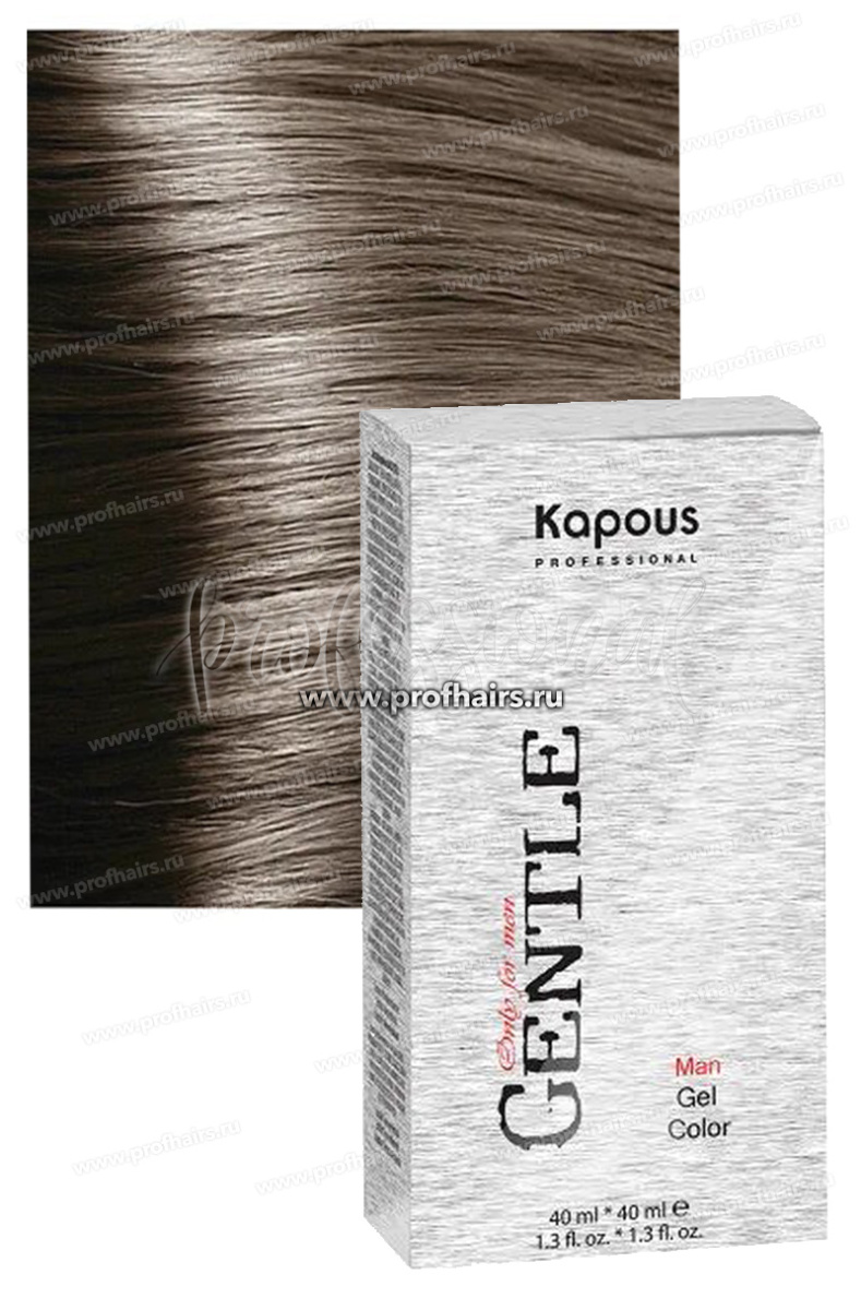 Kapous Gentlemen Гель-краска для волос для мужчин 7.1 Темный блондин пепельный 40 мл. +40 мл.