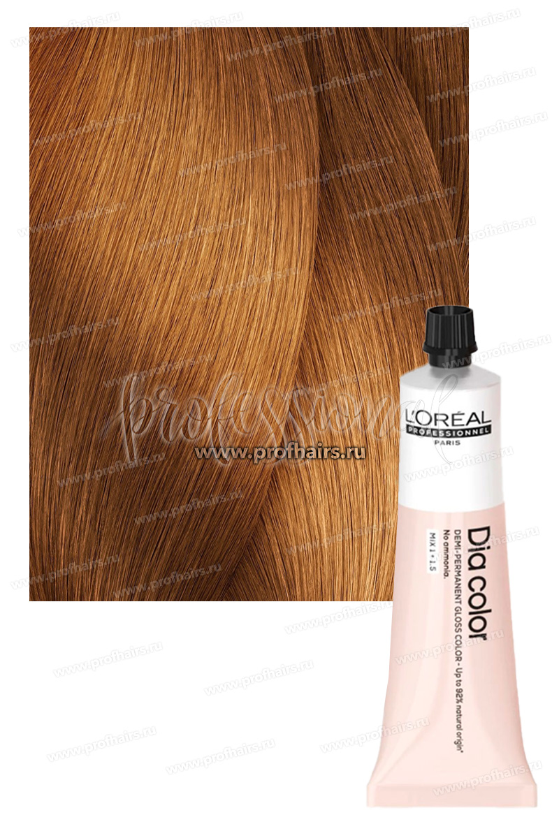 L'Oreal Dia Color Краситель-блеск демиперманентный 8.34 Светлый блондин золотисто-медный 60 мл.