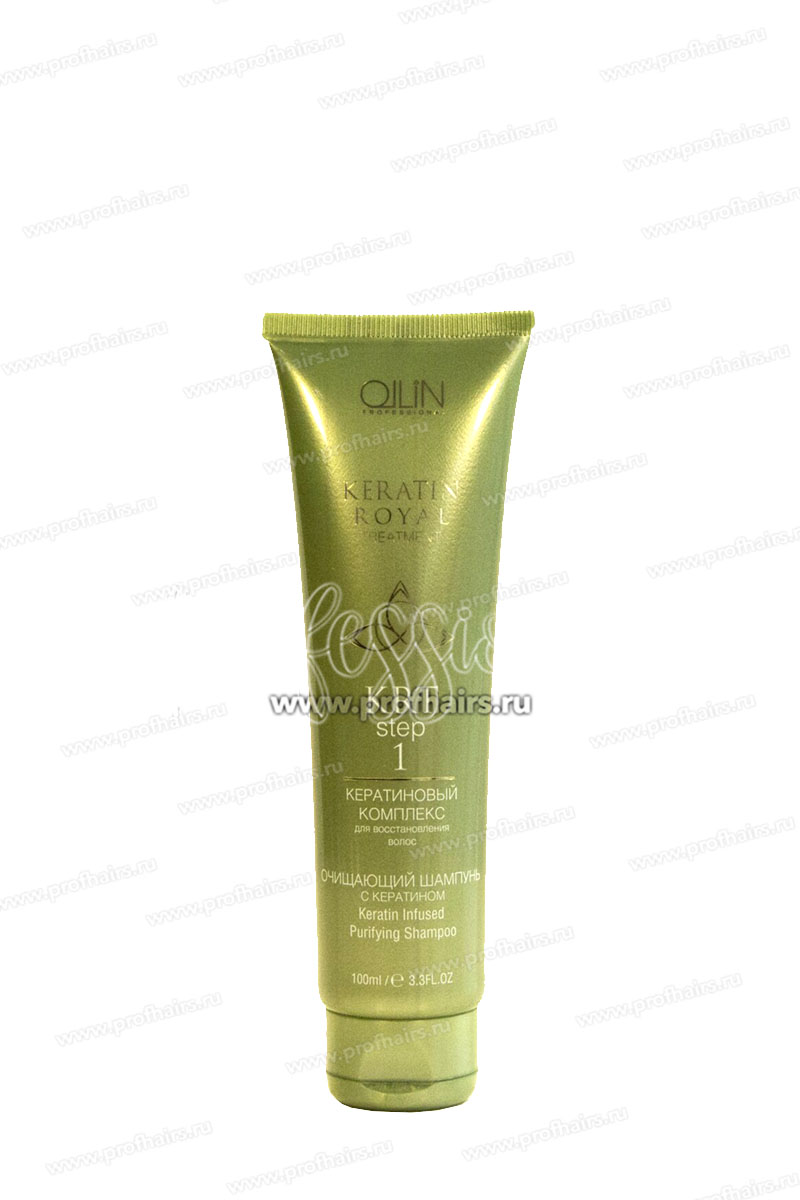 Ollin Keratin Royal Treatment Очищающий шампунь с кератином 100 мл.