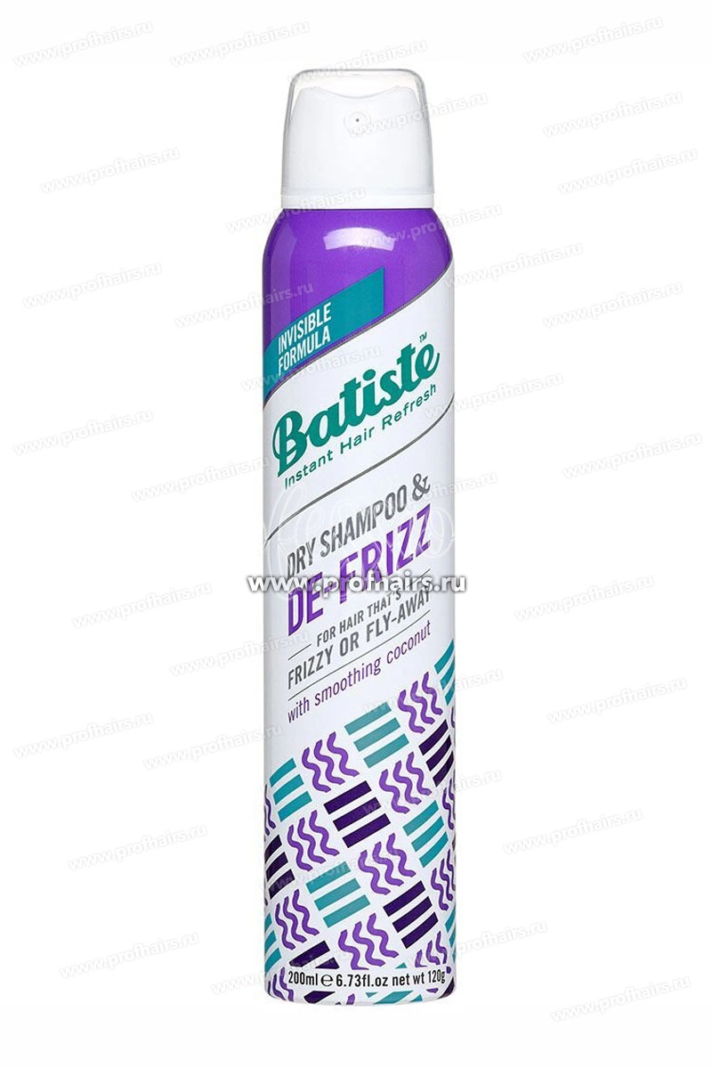 Batiste Dry Shampoo De-Frizz Сухой шампунь для непослушных и вьющихся волос 200 мл.