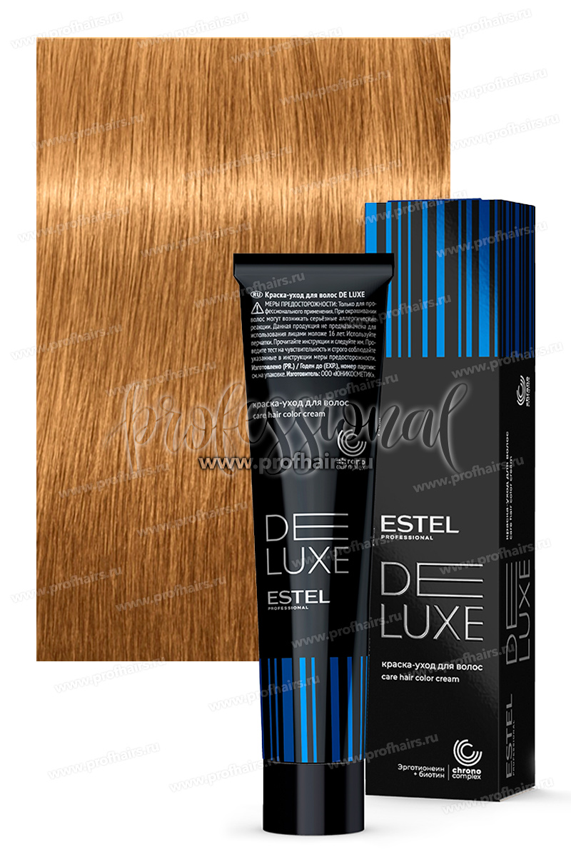 Estel DeLuxe 9/34 Блондин золотисто- медный Краска-уход 60 мл.
