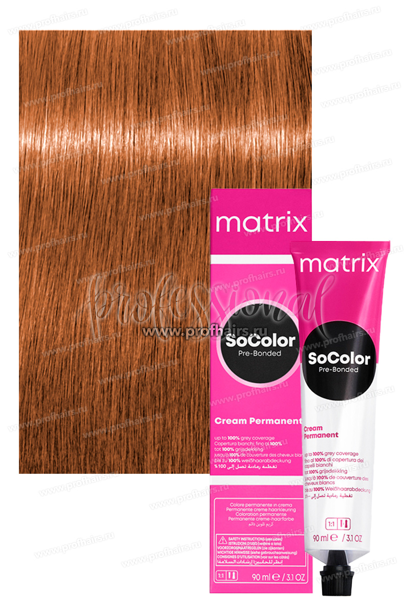Matrix SoColor Pre-Bonded 8C/8.4 Светлый блондин медный 90 мл.