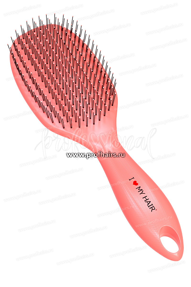 I LOVE MY HAIR Spider Classic 1502 Щетка для расчесывания волос Коралловая, глянцевая размер L
