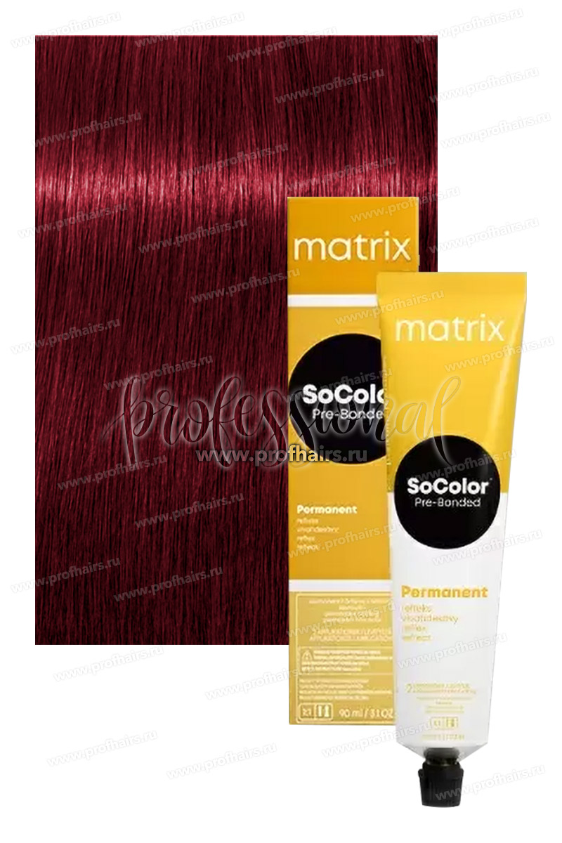 Matrix SoColor Pre-Bonded 5RR+ Светлый шатен глубокий красный + 90 мл.