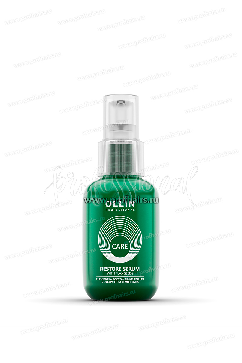 Ollin Care Restore Serum Сыворотка восстанавливающая с экстрактом семян льна 50 мл.