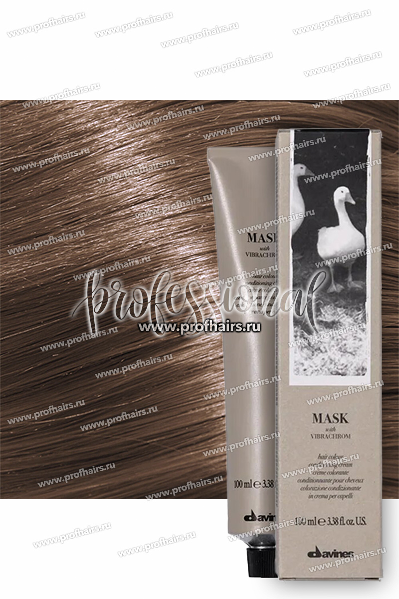 Davines Mask with Vibrachrom Перманентная крем-краска для волос 7,23 Средний блонд ирисово-золотистый 100 мл.
