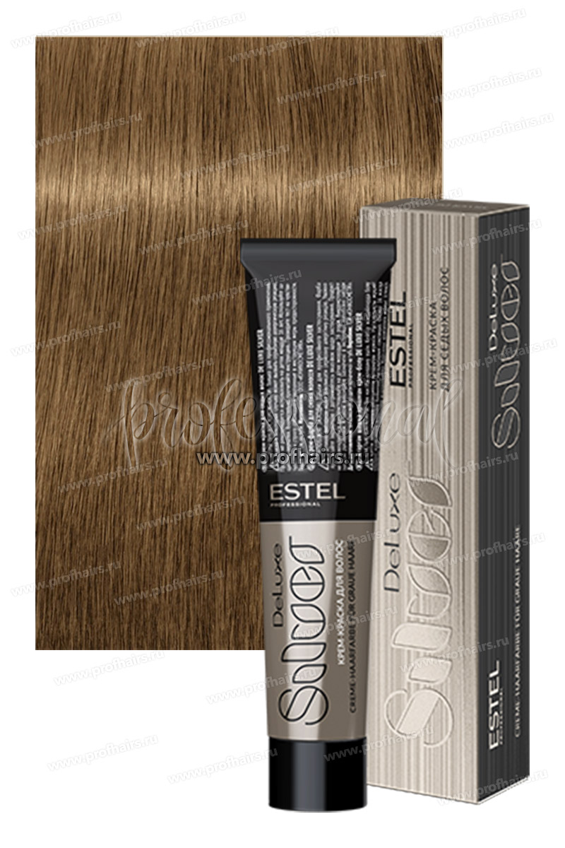 Estel De Luxe Silver 8/37 Светло-русый золотисто-коричневый   Крем-краска для седых волос 60 мл.