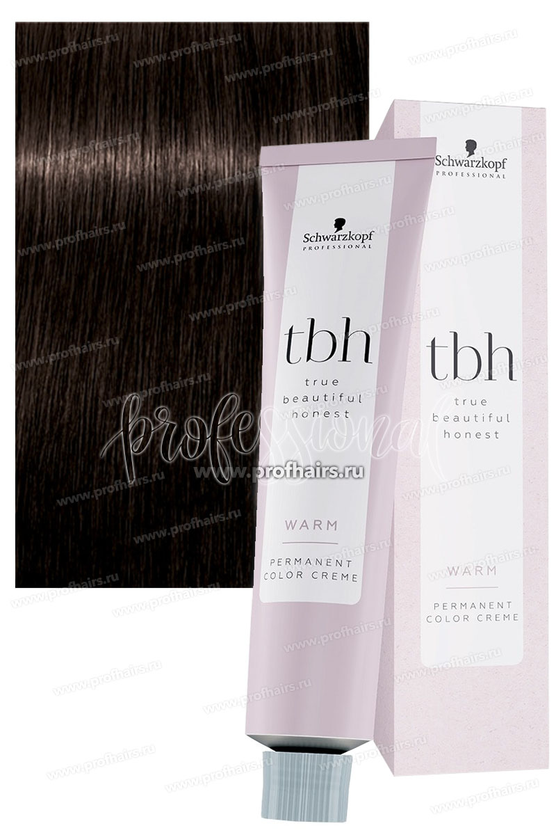 Schwarzkopf TBH Warm 4-64 Средний коричневый шоколадный бежевый 60 мл.