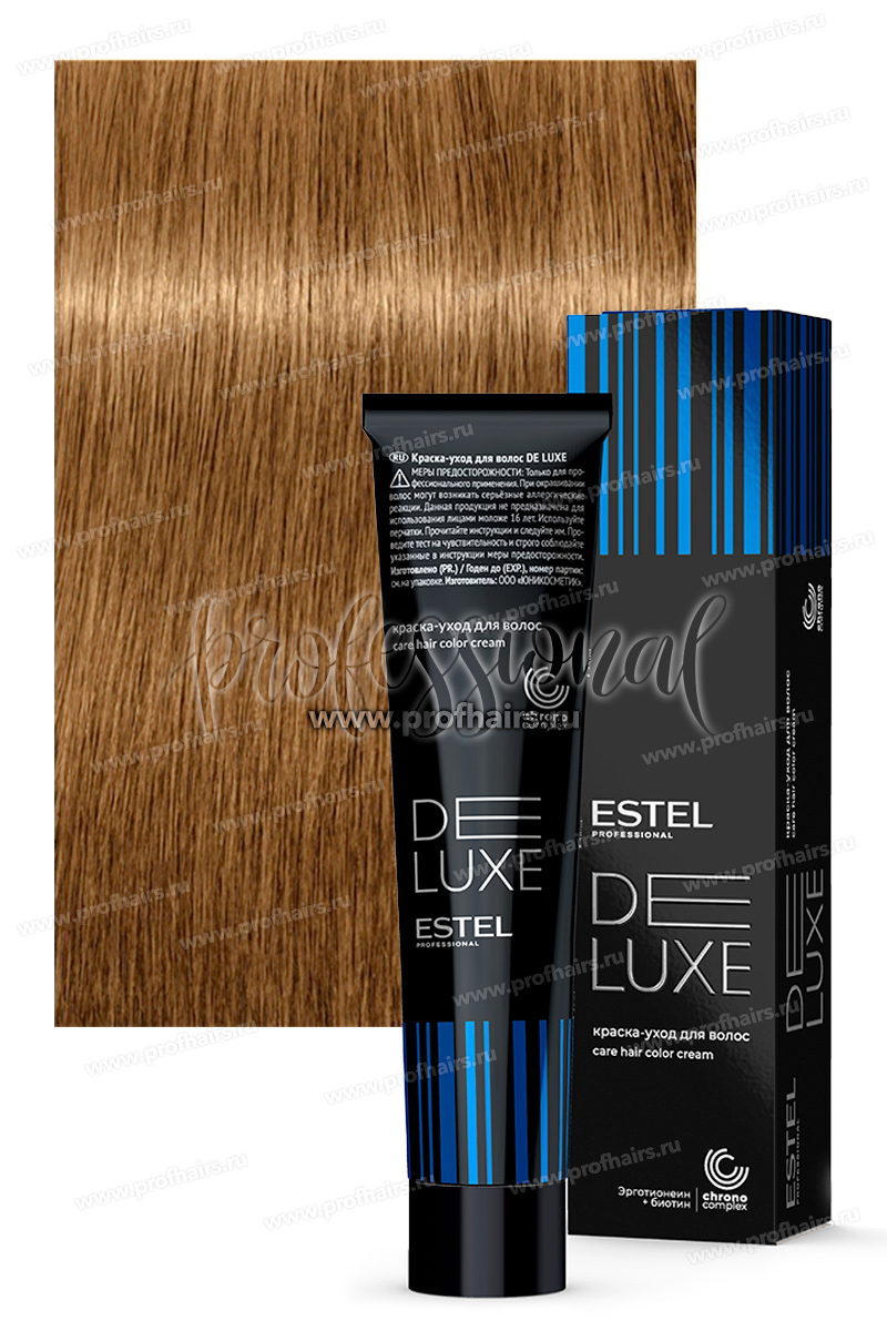 Estel DeLuxe 8/3 Светло-русый золотистый Краска-уход 60 мл.