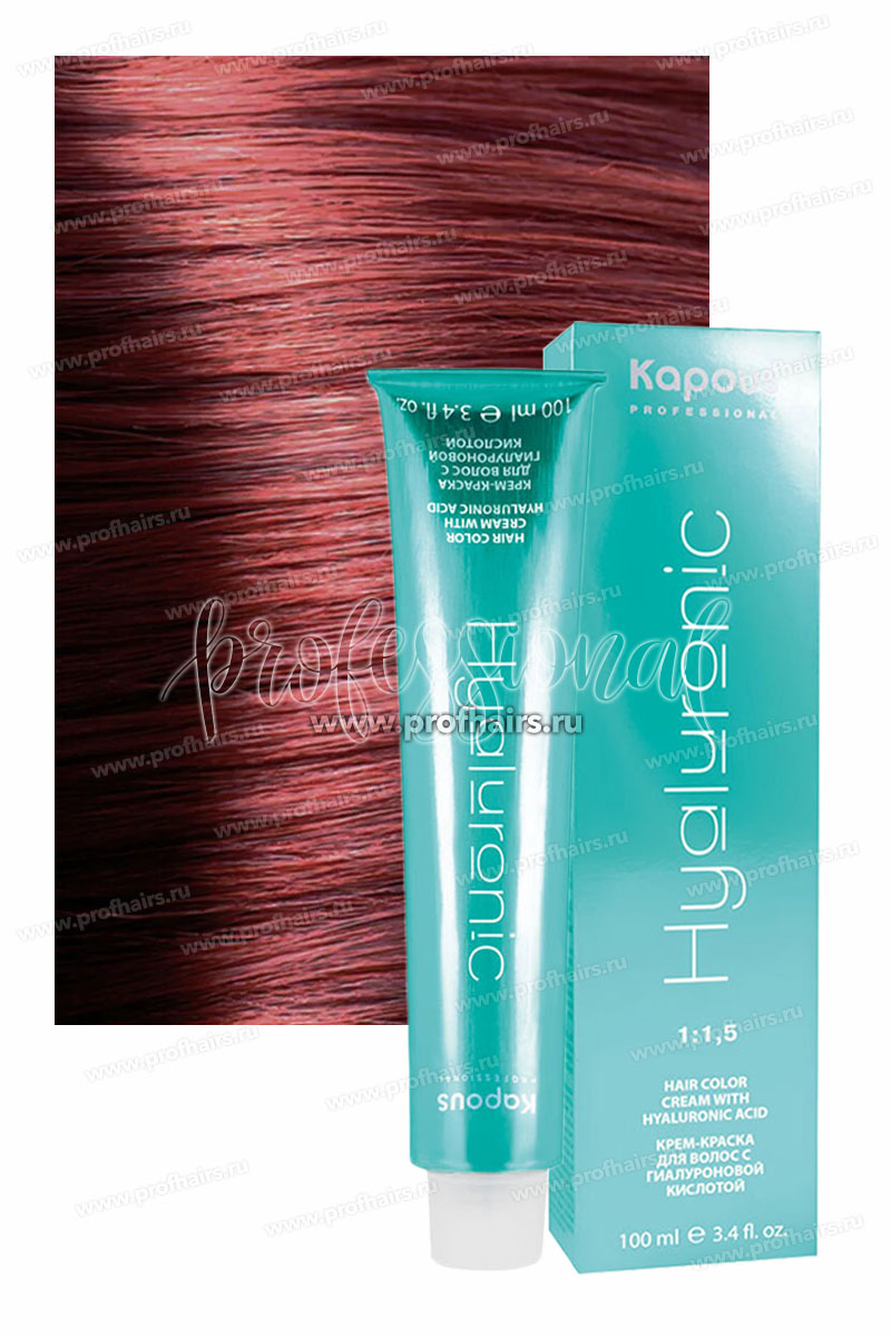 Kapous Hyaluronic Acid 8.66 Светлый блондин красный интенсивный 100 мл.