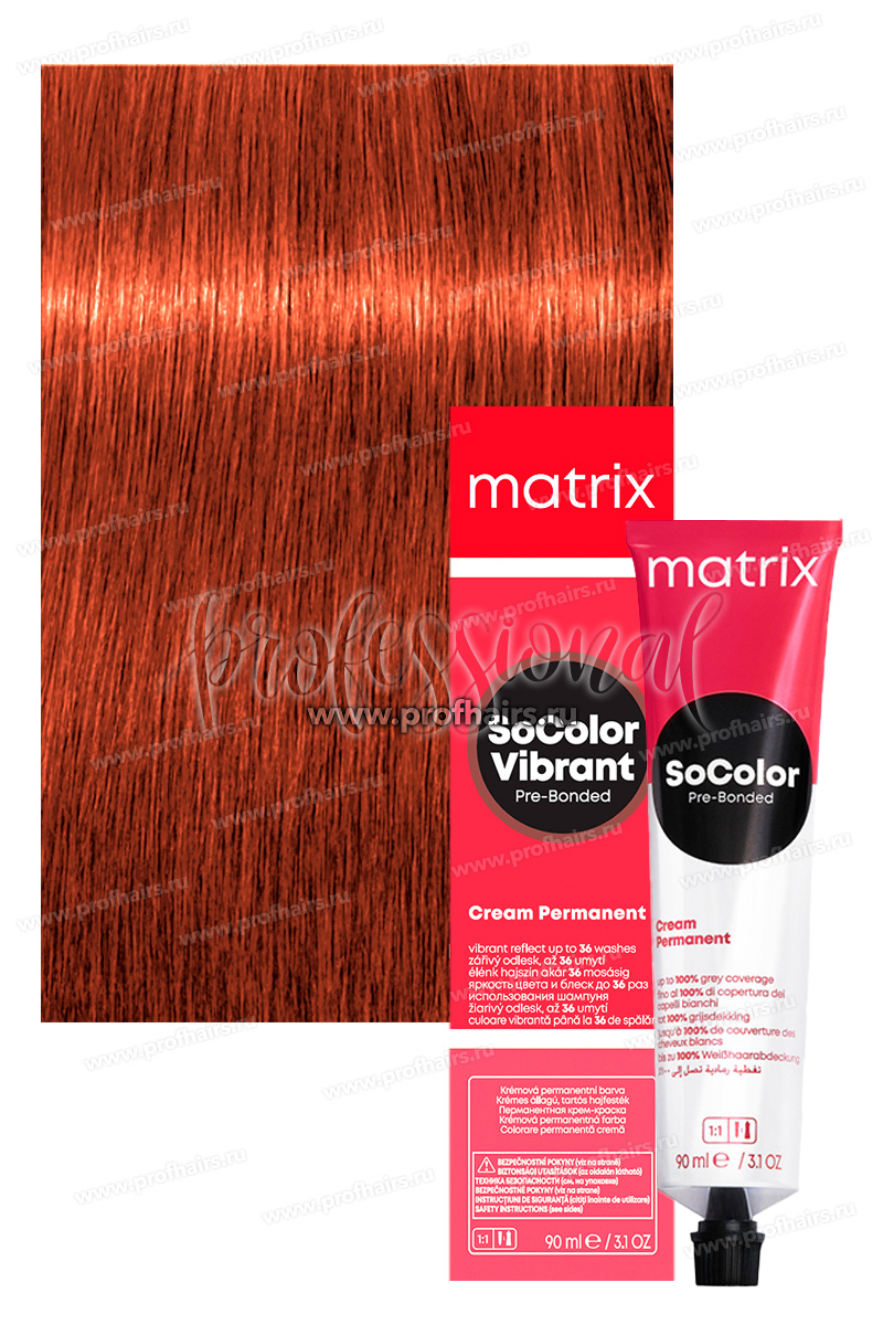 Matrix SoColor Pre-Bonded 8RC Светлый блондин красный медный 90 мл.