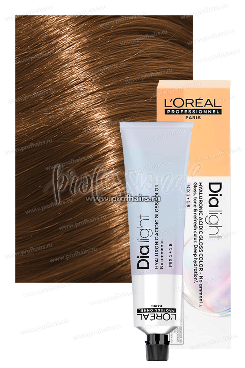 L'Oreal Dia Light Краска для волос 6.34 Темный блондин золотисто-медный 60 мл.