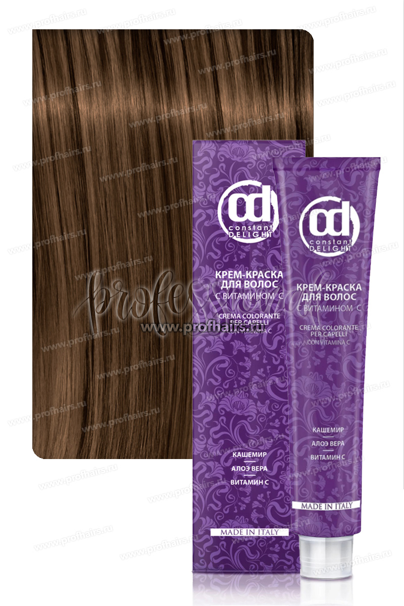 Constant Delight Крем-краска для волос с витамином С 6/67 Темно-русый шоколадно-медный 100 мл.