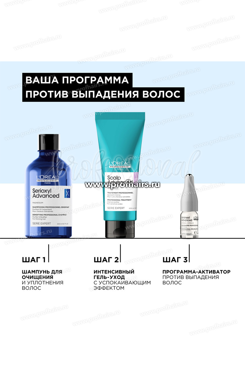 L'Oreal Aminexil Advanced Ампулы от выпадения волос 42 * 6 мл.