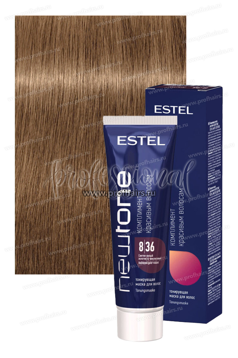Estel NewTone 8/36 Светло-русый золотисто-фиолетовый Тонирующая маска для волос 60 мл.