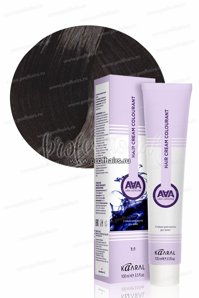 Kaaral AAA Стойкая краска для волос 5.88 Светлый каштан интенсивный шоколадный 100 мл.