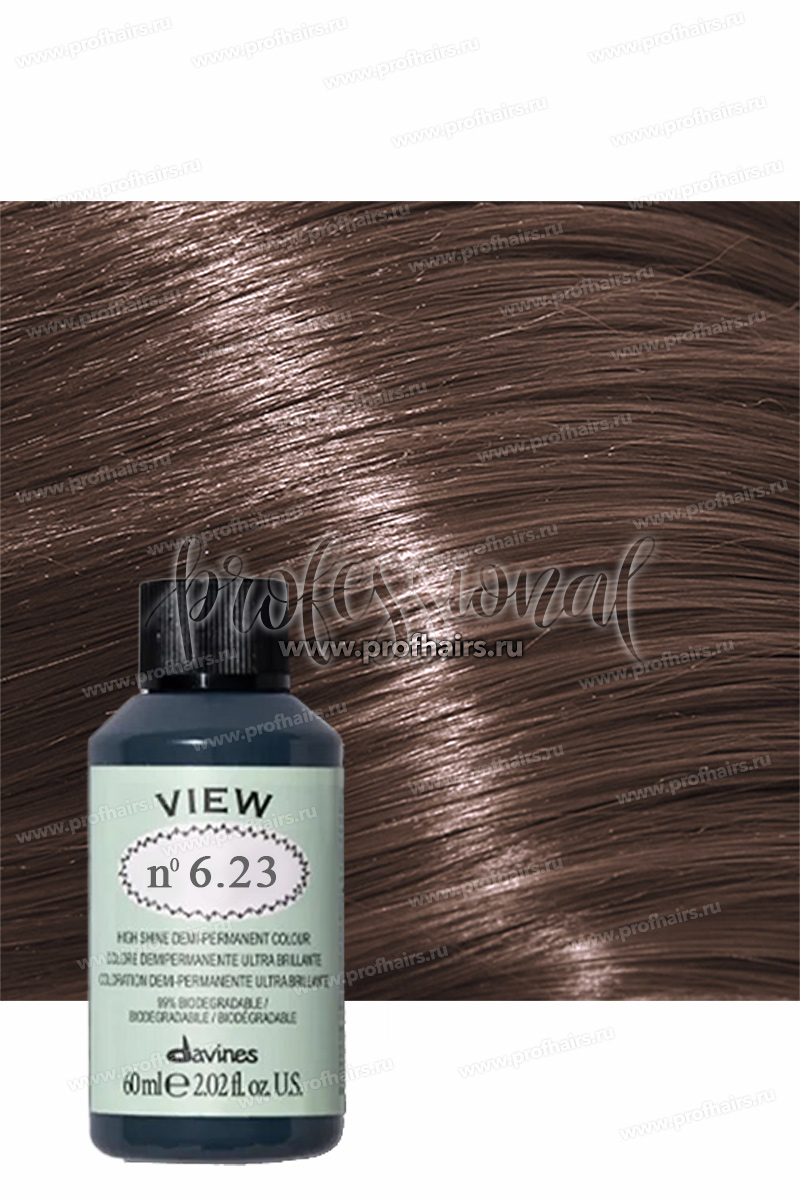 Davines View Полуперманентная тонирующая краска с кислым PH 6,23 Темный блонд ирисово-золотистый 60 мл.
