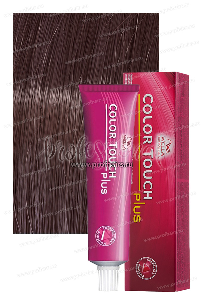 Wella Color Touch Plus 55/04 Бренди Оттеночная крем-краска покрытие седины 70%  60 мл.