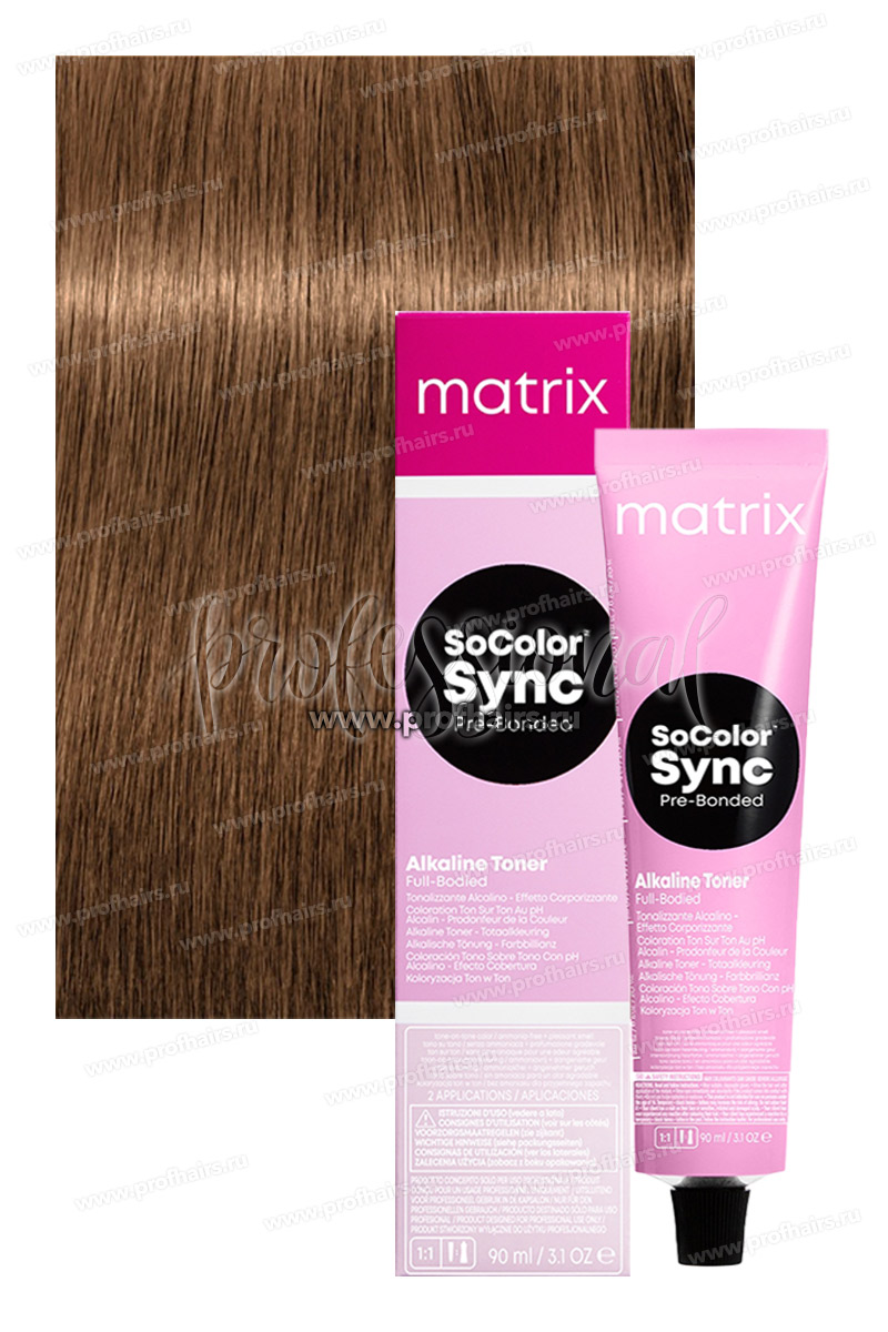 Matrix SoColor Sync Pre-Bonded 8G Светлый блондин золотистый 90 мл.