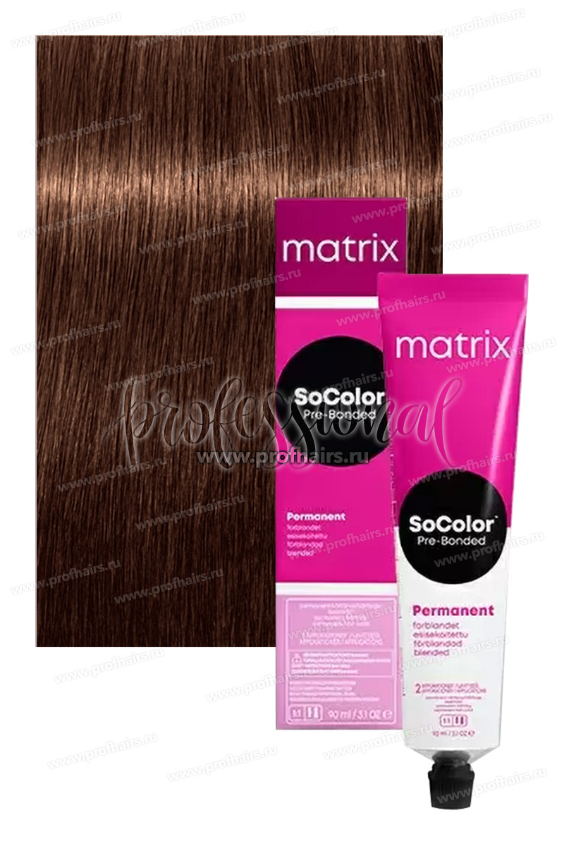Matrix SoColor Pre-Bonded 6BC Темный блондин коричнево-медный 90 мл.