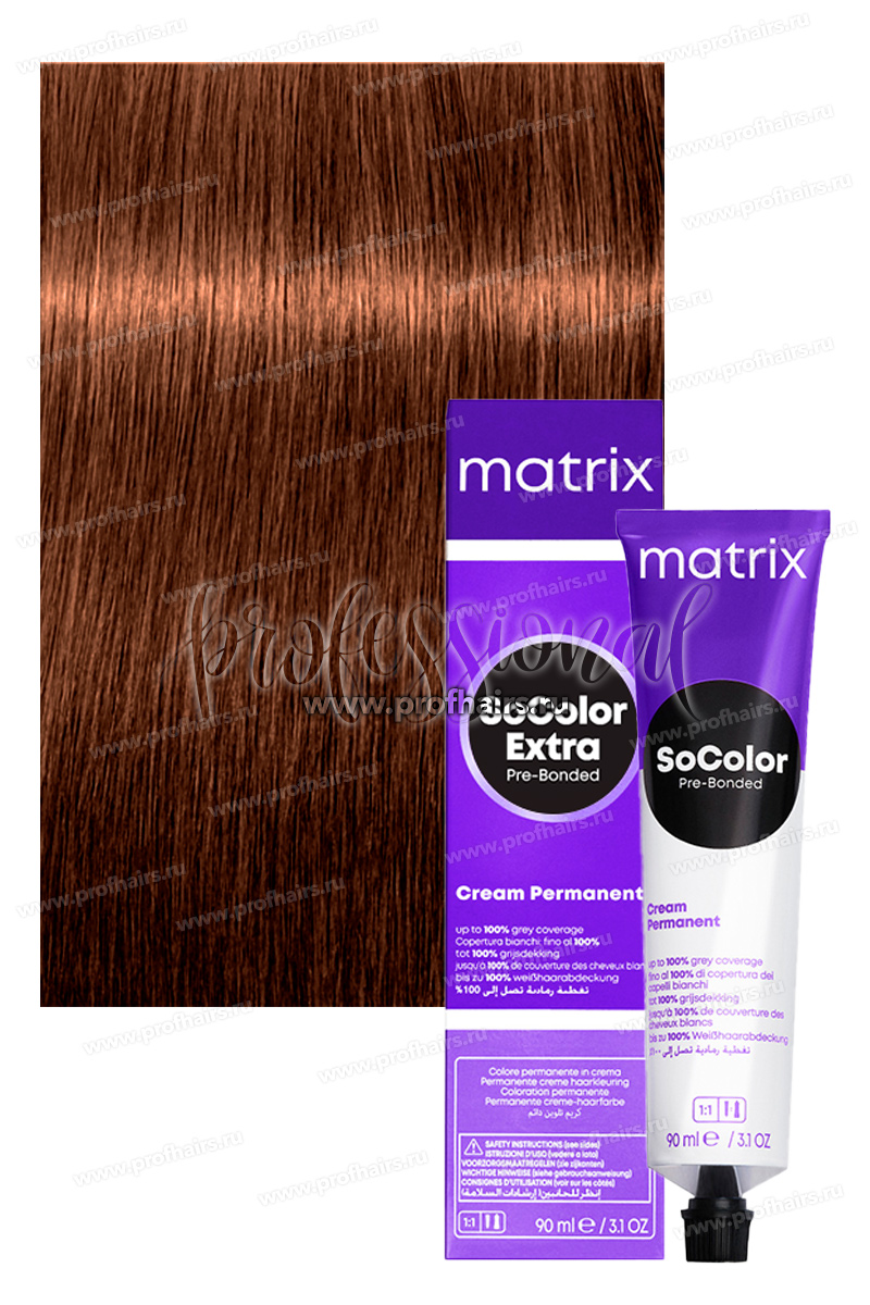 Matrix SoColor Pre-Bonded 506BC/6.54 Темный блондин коричнево-медный 90 мл.