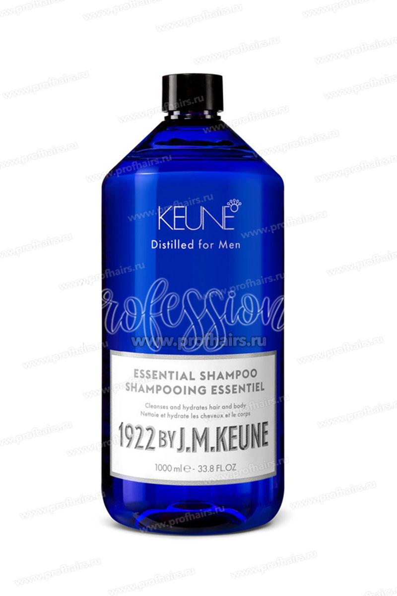 Keune 1922 Essential Shampoo Шампунь для мужчин универсальный для волос и тела 1000 мл.