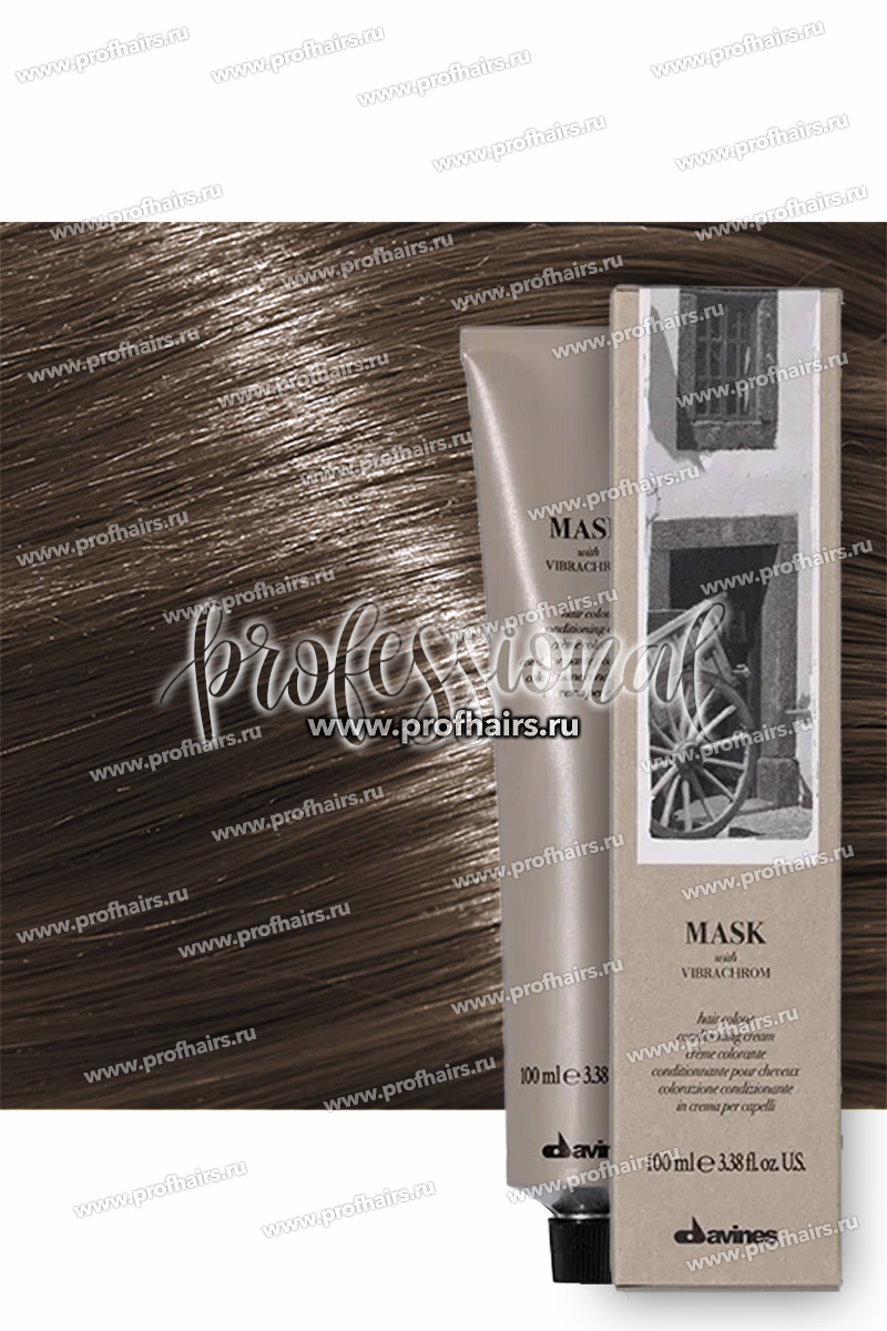 Davines Mask with Vibrachrom Перманентная крем-краска для волос 6,1 Темный блонд пепельный 100 мл.