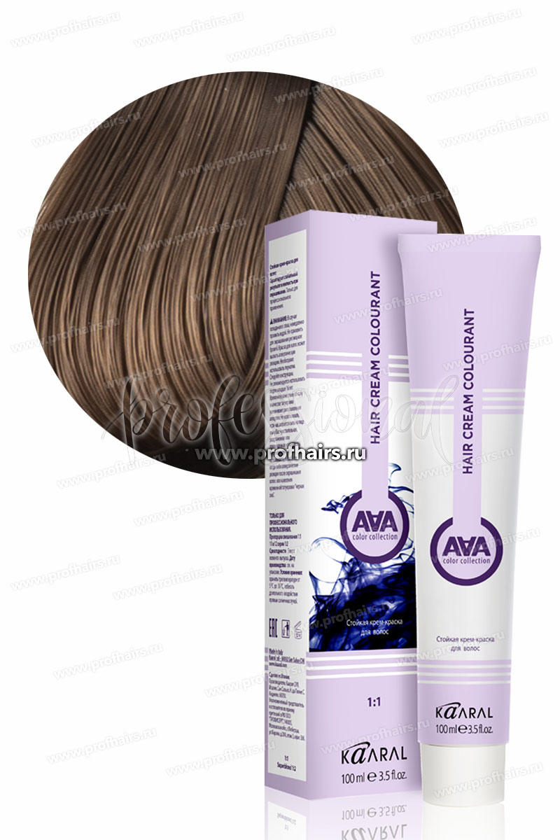 Kaaral AAA Стойкая краска для волос 7.12 Пепельно-перламутровый блондин 100 мл.