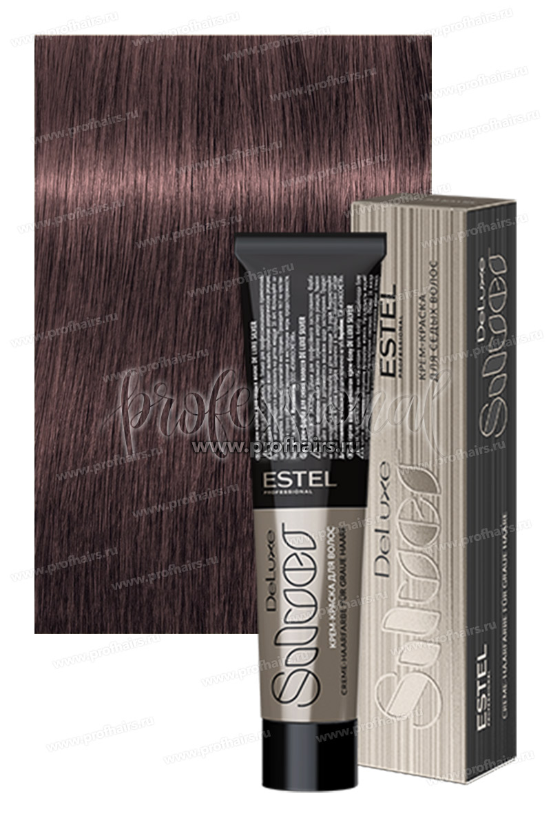 Estel De Luxe Silver 7/76 Русый коричнево-фиолетовый Крем-краска для седых волос 60 мл.