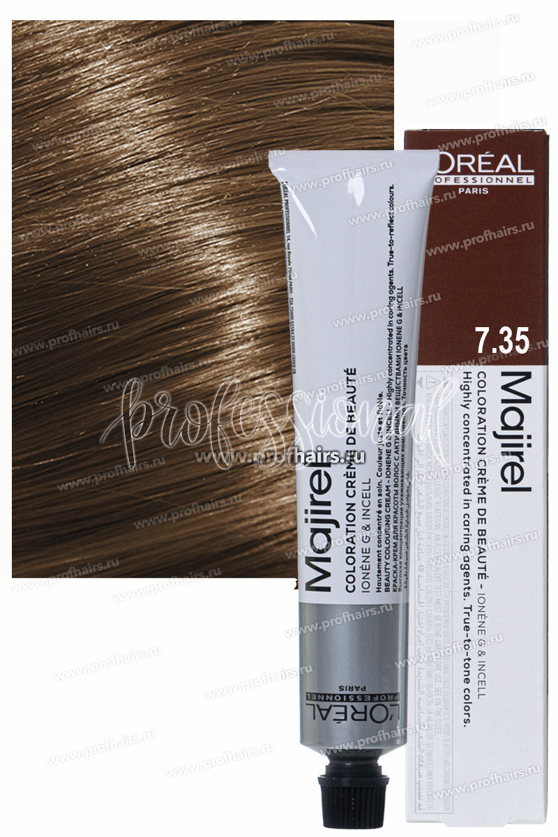 L'Oreal Majirel Краска для волос Мажирель 7-35 Блондин золотисто-махагоновый 50 мл.
