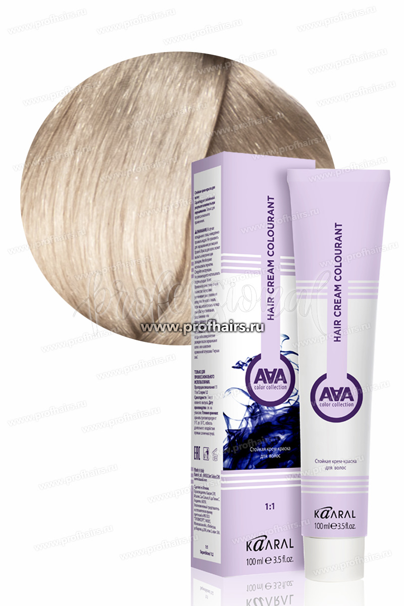 Kaaral AAA Стойкая краска для волос 12.8 Экстра светлый бежевый блондин 100 мл.