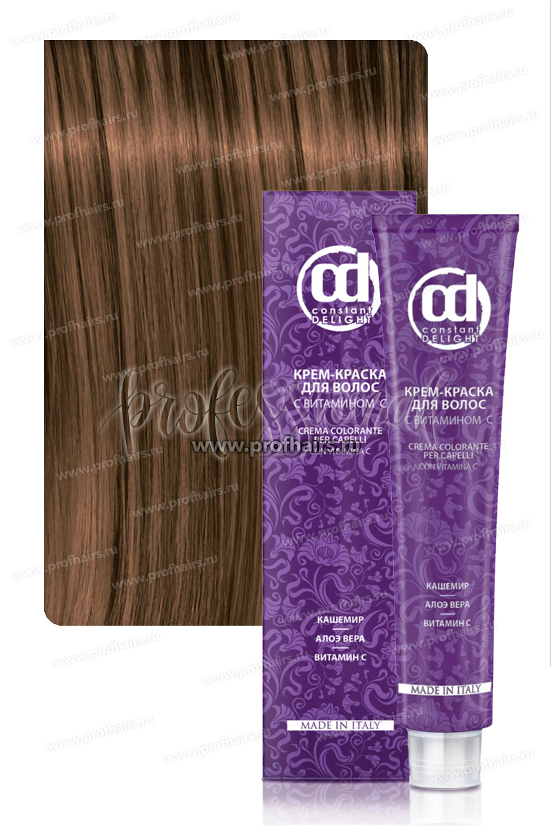 Constant Delight Крем-краска для волос с витамином С 7/67 Средне-русый шоколадно-медный 100 мл.