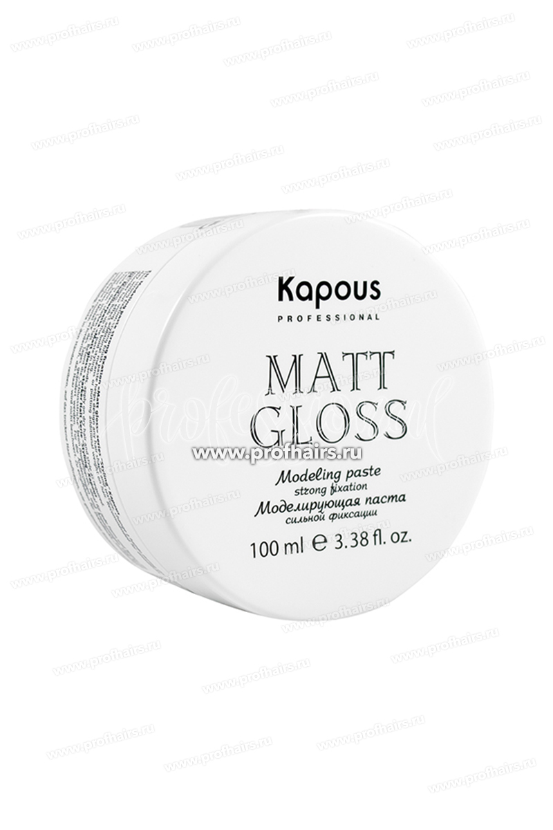 Kapous Styling Matt Gloss Моделирующая паста для волос сильной фиксации 100 мл.