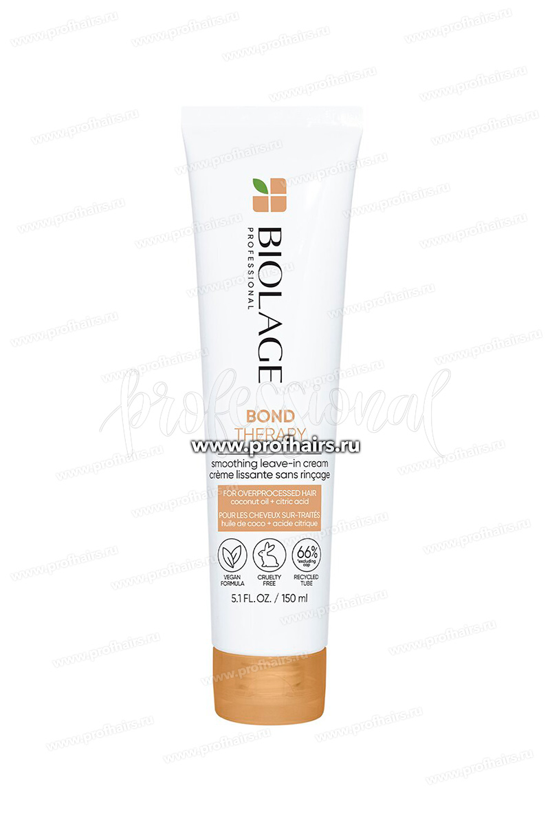 Biolage Bond Therapy Smoothing Leave-In Cream Несмываемый Крем-термозащита для поврежденных волос 150 мл.