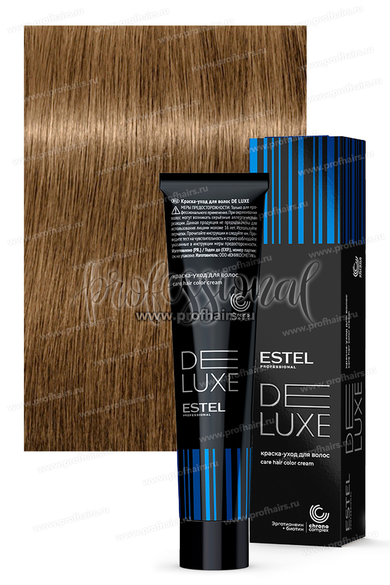 Estel DeLuxe 8/0 Светло-русый  Краска-уход 60 мл.