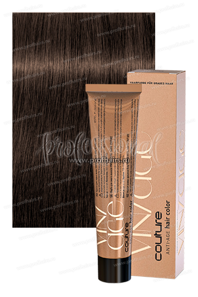 Estel Haute Couture Vintage Краска для седых волос 4/7 Шатен коричневый 60 мл.