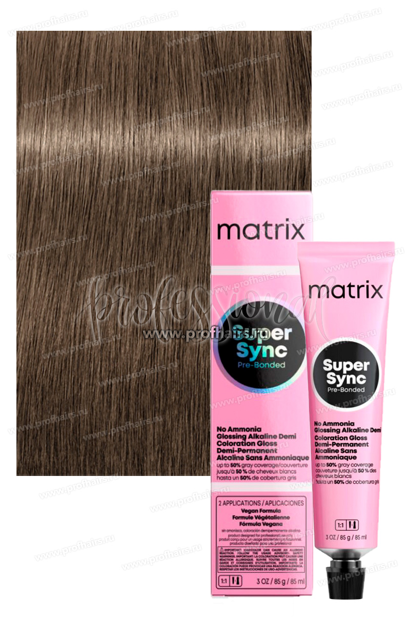 Matrix SoColor Sync Pre-Bonded 8A Светлый блондин пепельный 90 мл.
