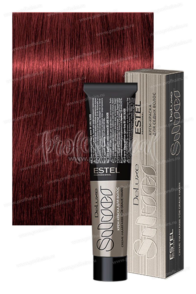 Estel De Luxe Silver 6/5 Темно-русый красный  Крем-краска для седых волос 60 мл.
