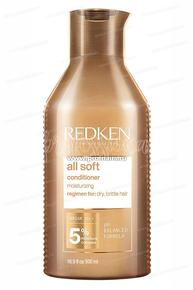 Redken All Soft Восстанавливающий и увлажняющий кондиционер с аргановым маслом для сухих и ломких волос 500 мл.