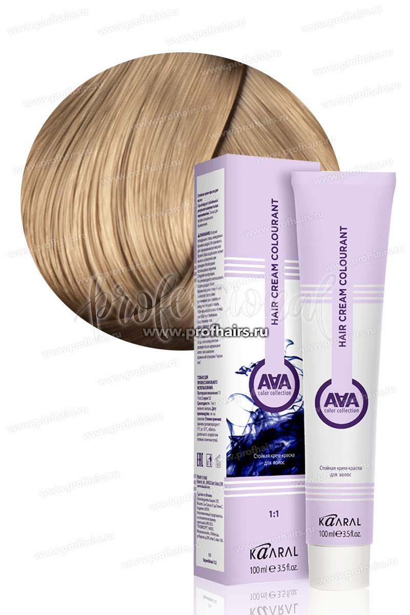 Kaaral AAA Стойкая краска для волос 10.84 Очень-очень светлый бежево-медный блондин 100 мл.