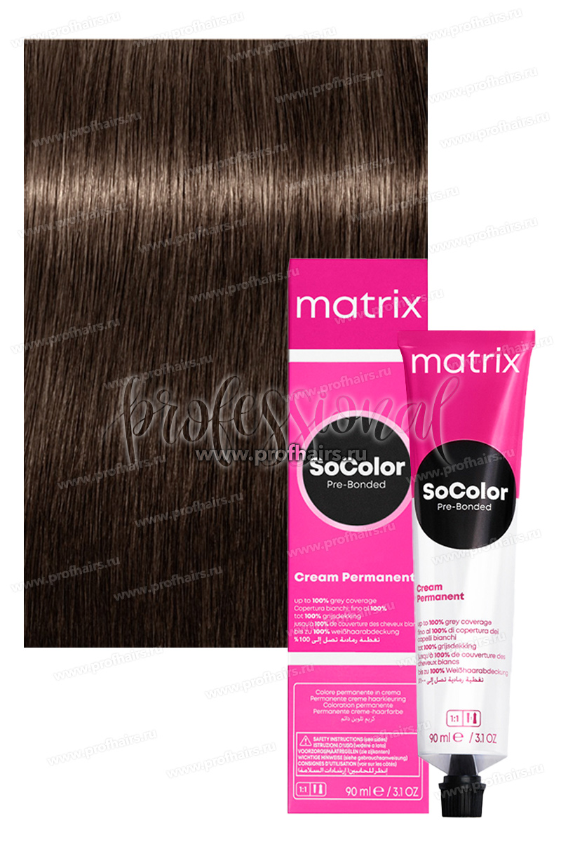 Matrix SoColor Pre-Bonded 6M/6.8 Темный блондин мокка 90 мл.