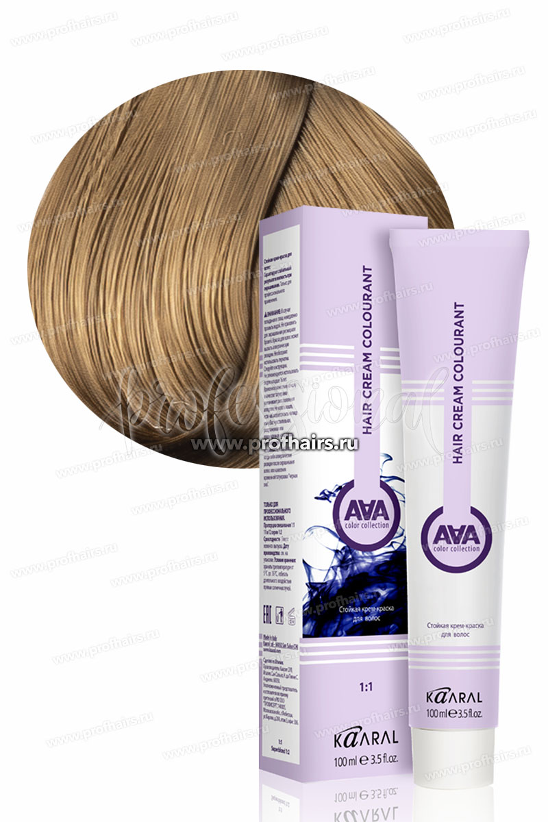 Kaaral AAA Стойкая краска для волос 8.0 Светлый блондин 100 мл.