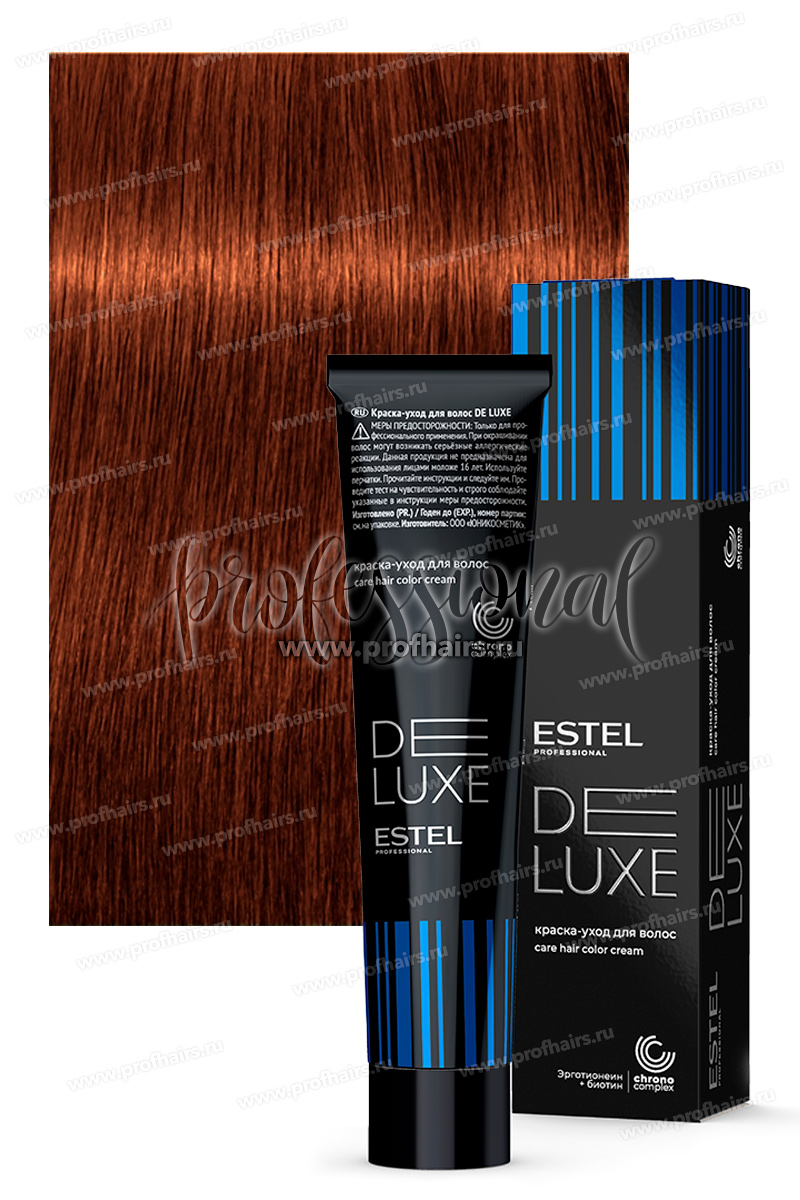 Estel DeLuxe 7/43 Русый медно-золотистый Краска-уход 60 мл.