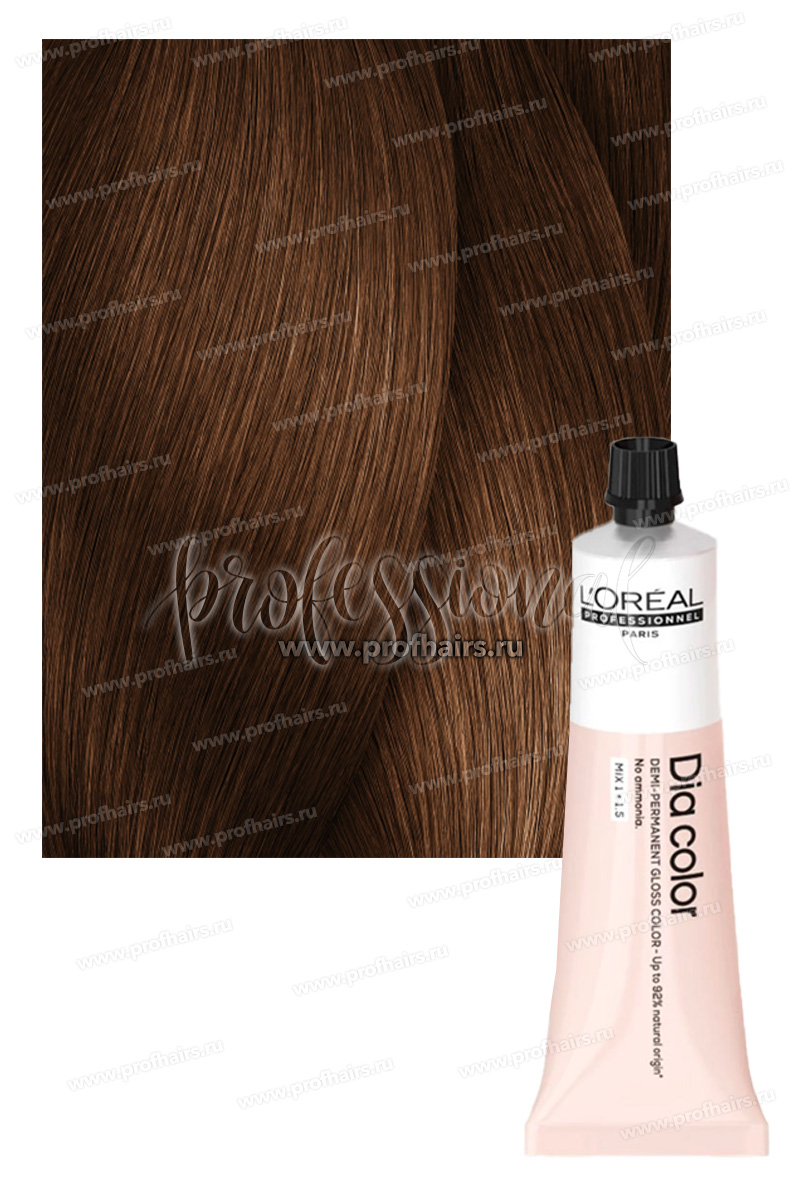 L'Oreal Dia Color Краситель-блеск демиперманентный 6.45 Темный блондин медный красное дерево 60 мл.