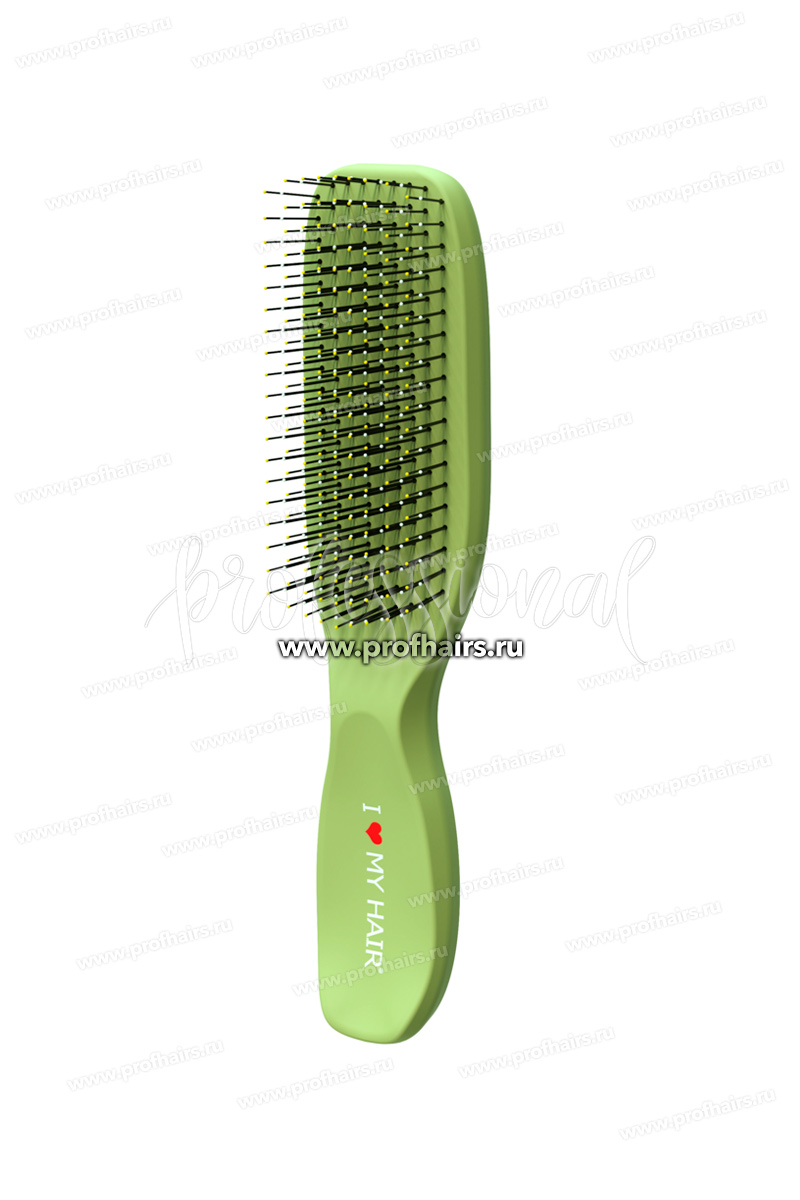 Ginko Spider Classic Soft 1503S Щетка для расчесывания волос Зеленая матовая размер S