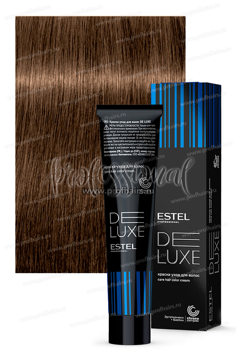 Estel DeLuxe 5/3 Светлый шатен золотистый  Краска-уход 60 мл.