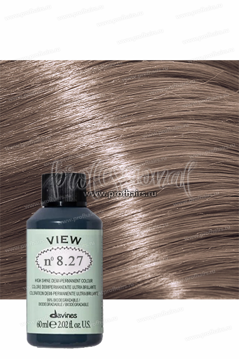 Davines View Полуперманентная тонирующая краска с кислым PH 8,27 Светлый блонд ирисово-бежевый 60 мл.