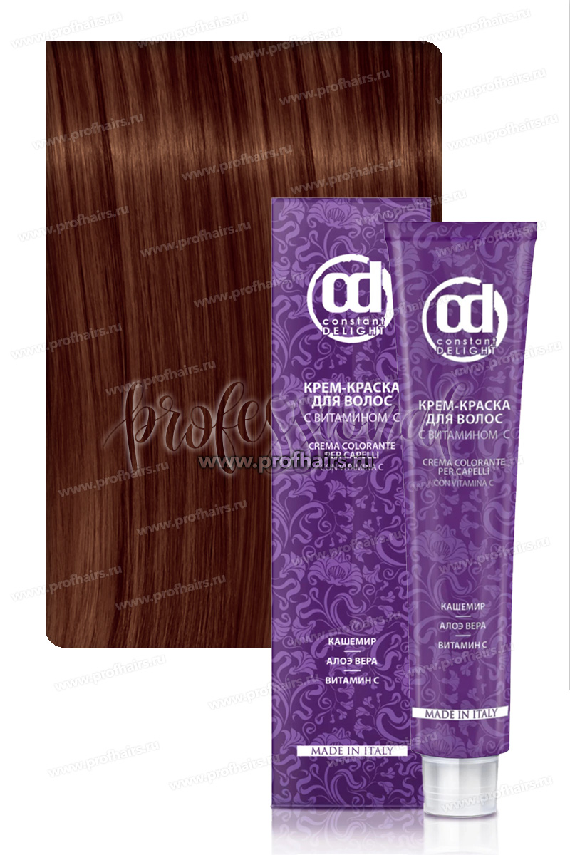 Constant Delight Крем-краска для волос с витамином С 5/7 Светло-коричневый медный 100 мл.