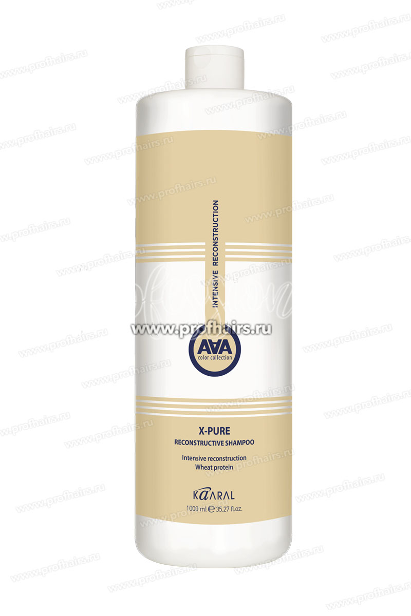 Kaaral AAA X-Real Reconstructine Shampoo Воcстанавливающий шампунь для поврежденных волос с пшеничными протеинами 1000 мл.